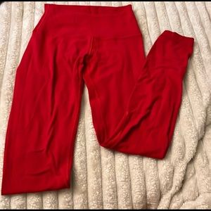 Red Lululemon leggings